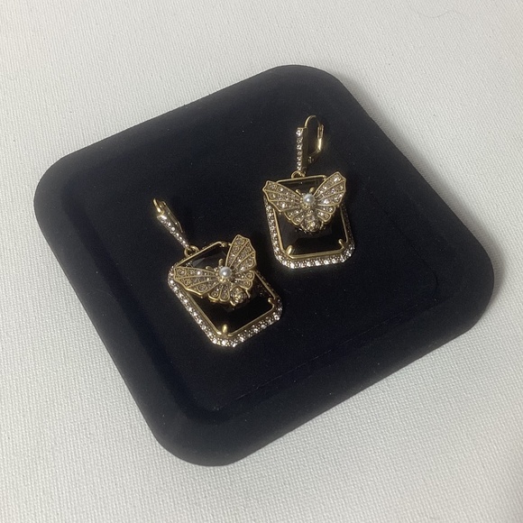 Alexander McQueen Gold and Black Earrings - Picture 1 of 2